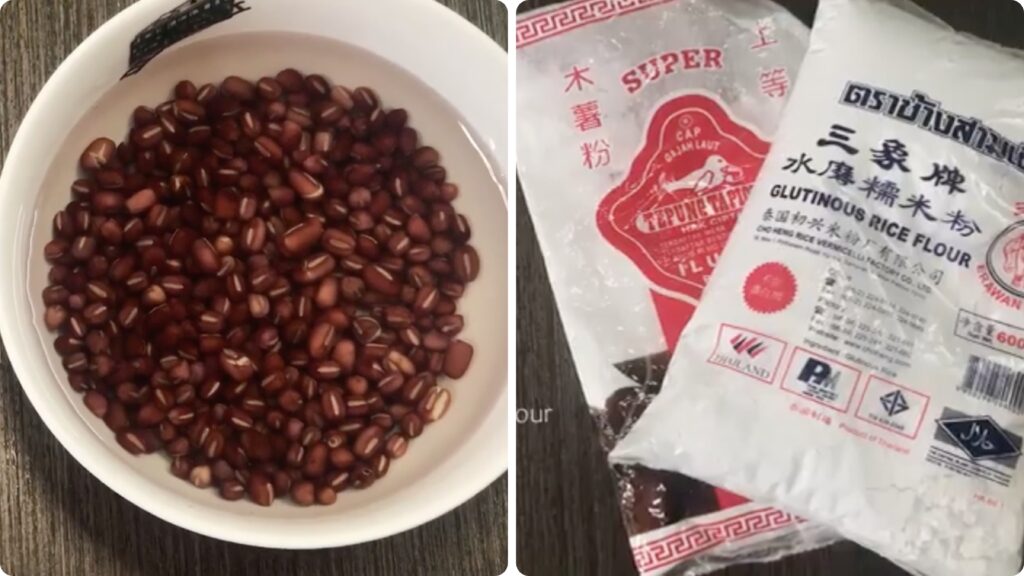 紅豆燒餅 Red Bean Glutinous Rice Cake| 8個步驟 簡易食譜 3 糯米粉 木薯粉